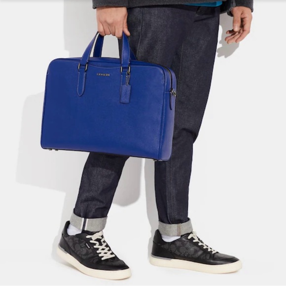 New with Tags Coach Graham Structured Brief C8173 Sport Blue  Below $598 Retail - Picture 5 of 6